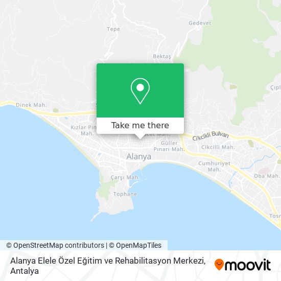 Alanya Elele Özel Eğitim ve Rehabilitasyon Merkezi map