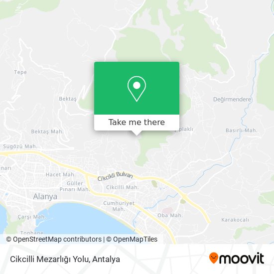 Cikcilli Mezarlığı Yolu map