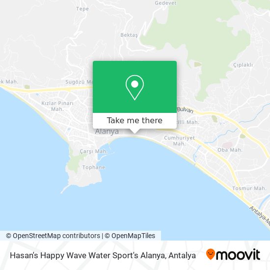 Hasan's Happy Wave Water Sport's Alanya map