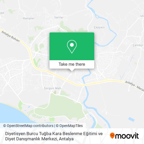 Diyetisyen Burcu Tuğba Kara Beslenme Eğitimi ve Diyet Danışmanlık Merkezi map