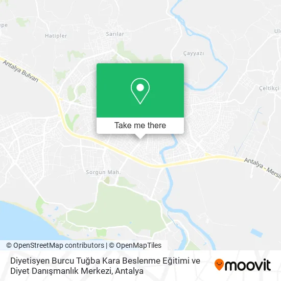 Diyetisyen Burcu Tuğba Kara Beslenme Eğitimi ve Diyet Danışmanlık Merkezi map