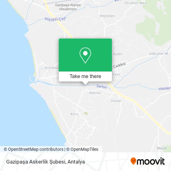 Gazipaşa Askerlik Şubesi map