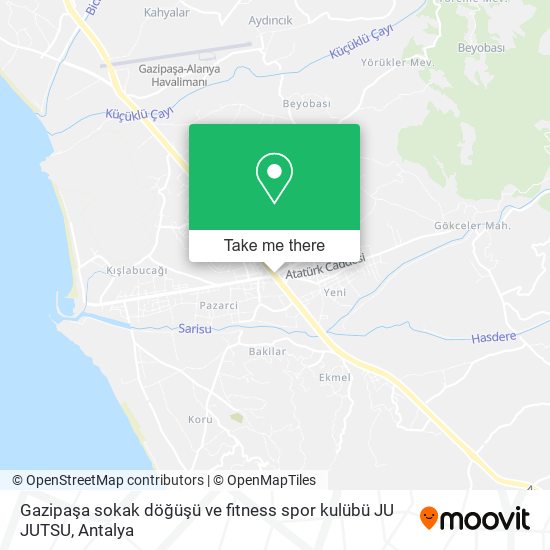 Gazipaşa sokak döğüşü  ve fitness spor kulübü JU JUTSU map