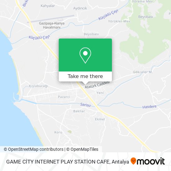 GAME CİTY INTERNET PLAY STATİON CAFE map