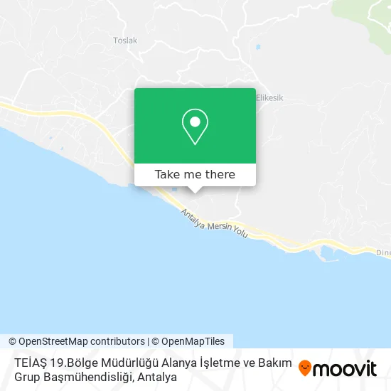TEİAŞ 19.Bölge Müdürlüğü Alanya İşletme ve Bakım Grup Başmühendisliği map