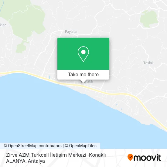 Zirve AZM Turkcell İletişim Merkezi -Konaklı ALANYA map