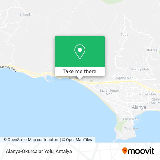 Alanya-Okurcalar Yolu map