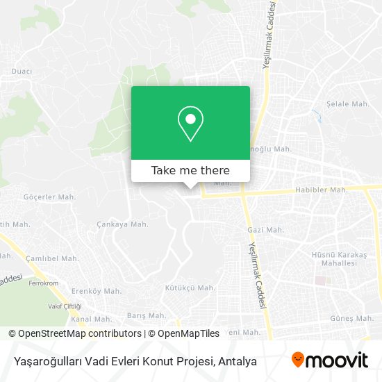 Yaşaroğulları Vadi Evleri Konut Projesi map