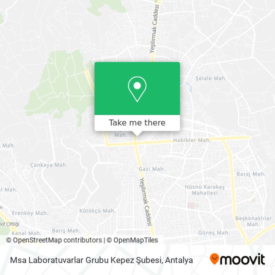 Msa Laboratuvarlar Grubu Kepez Şubesi map