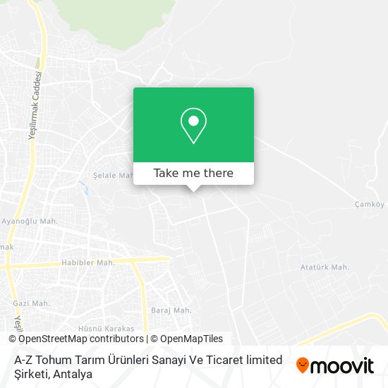 A-Z Tohum Tarım Ürünleri Sanayi Ve Ticaret limited Şirketi map
