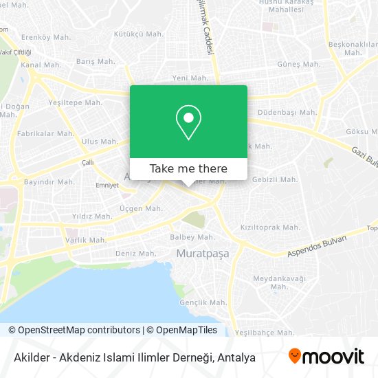 Akilder - Akdeniz Islami Ilimler Derneği map