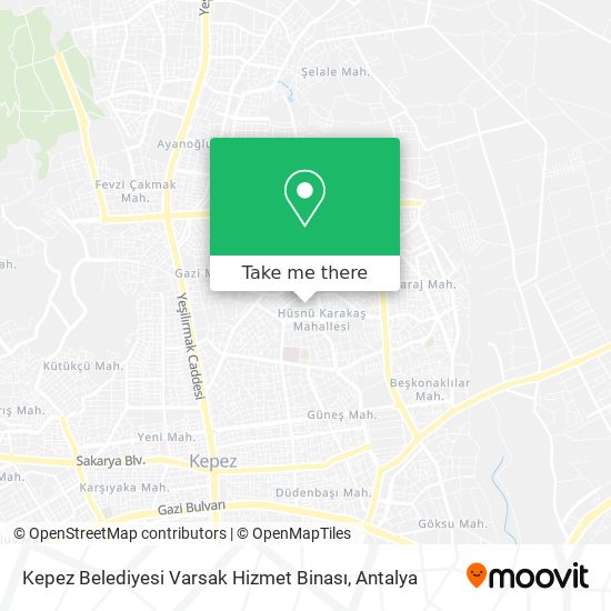 Kepez Belediyesi Varsak Hizmet Binası map