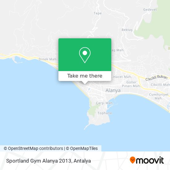 Sportland Gym Alanya 2013 map