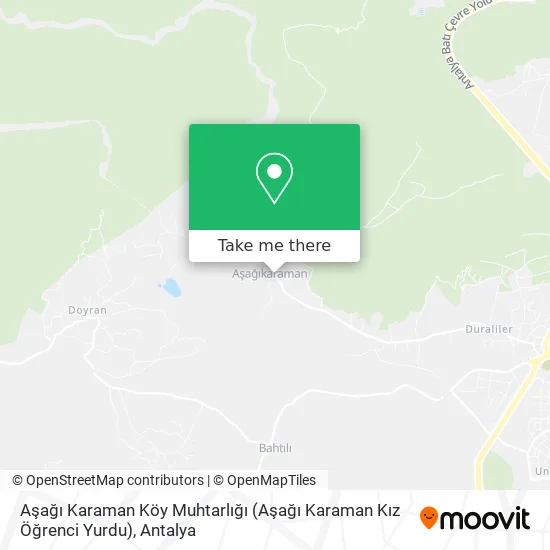 Aşağı Karaman Köy Muhtarlığı (Aşağı Karaman Kız Öğrenci Yurdu) map