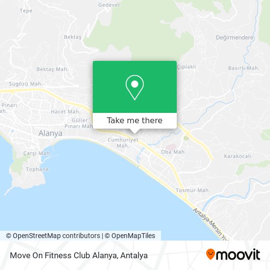 Move On Fitness Club Alanya map