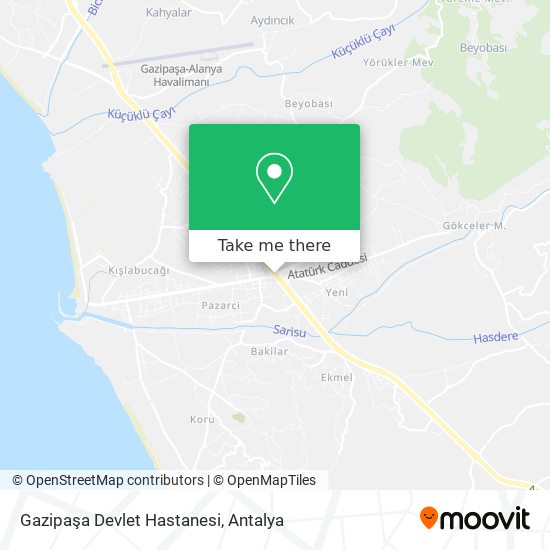 Gazipaşa Devlet Hastanesi map