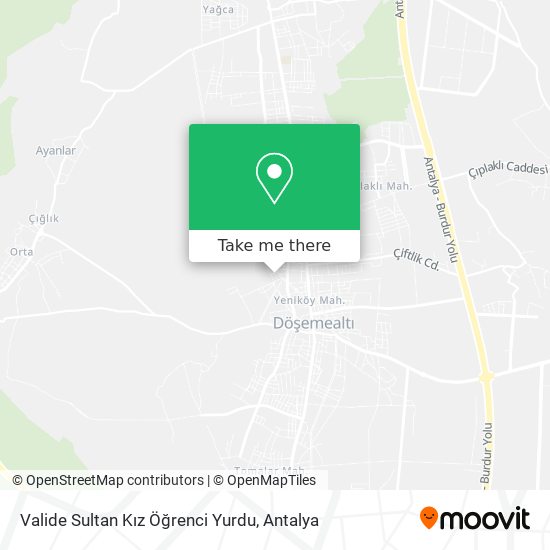 Valide Sultan Kız Öğrenci Yurdu map