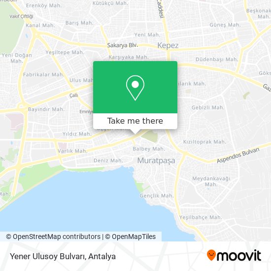 Yener Ulusoy Bulvarı map
