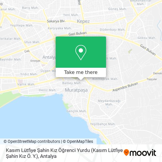 Kasım Lütfiye Şahin Kız Öğrenci Yurdu (Kasım Lütfiye Şahin Kız Ö. Y.) map