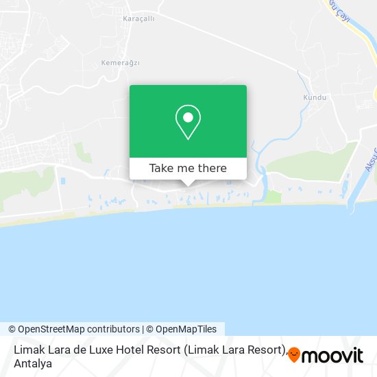 Limak Lara de Luxe Hotel Resort (Limak Lara Resort) map