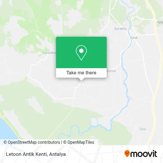 Letoon Antik Kenti map