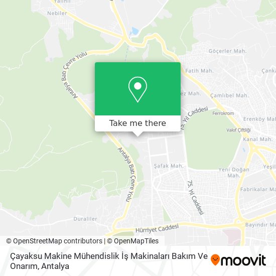 Çayaksu Makine Mühendislik İş Makinaları Bakım Ve Onarım map
