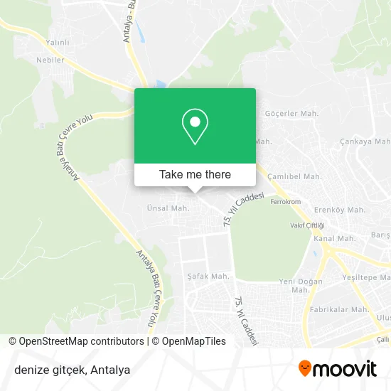 denize gitçek map