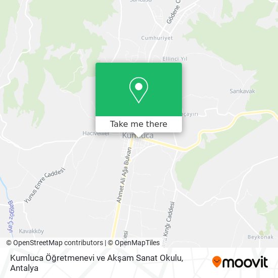 Kumluca Öğretmenevi ve Akşam Sanat Okulu map