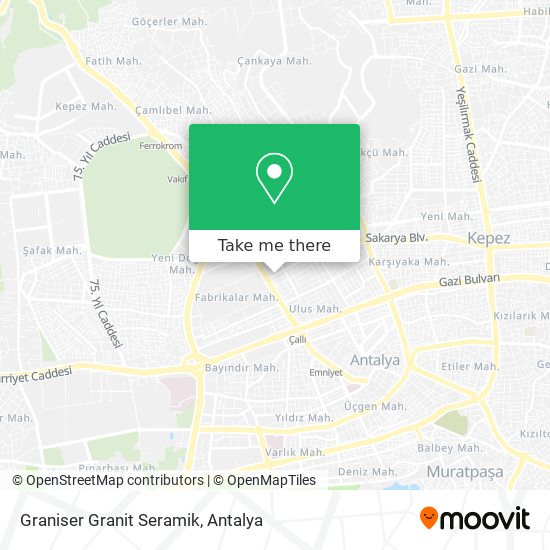 Graniser Granit Seramik map