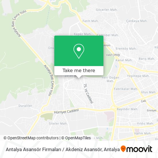 Antalya Asansör Firmaları / Akdeniz Asansör map