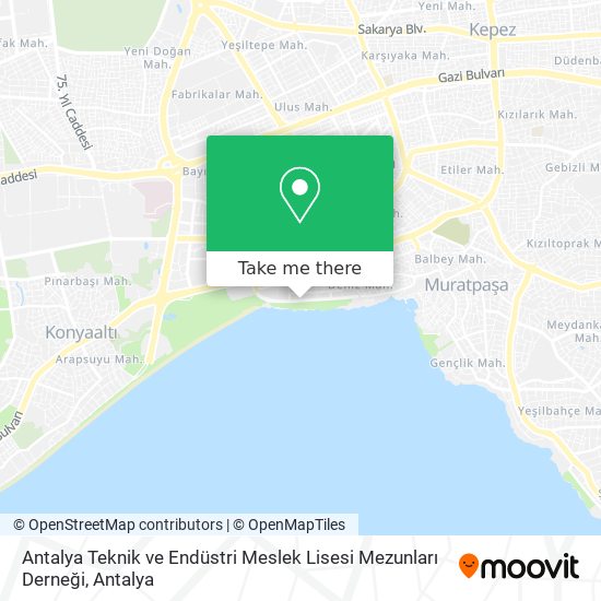 Antalya Teknik ve Endüstri Meslek Lisesi Mezunları Derneği map