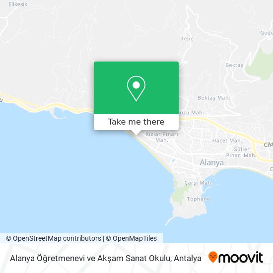 Alanya Öğretmenevi ve Akşam Sanat Okulu map