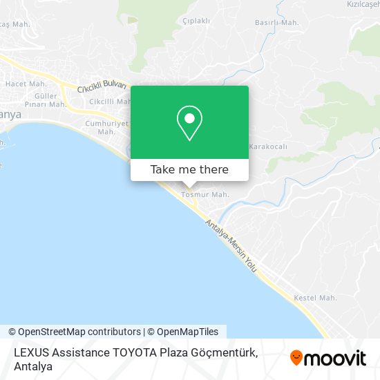 LEXUS Assistance TOYOTA Plaza Göçmentürk map