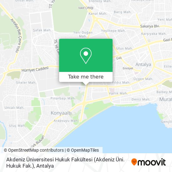 Akdeniz Üniversitesi Hukuk Fakültesi (Akdeniz Üni. Hukuk Fak.) map