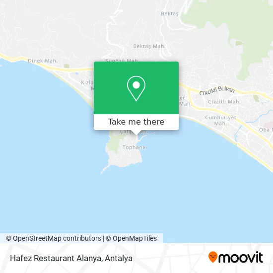 Hafez Restaurant Alanya map