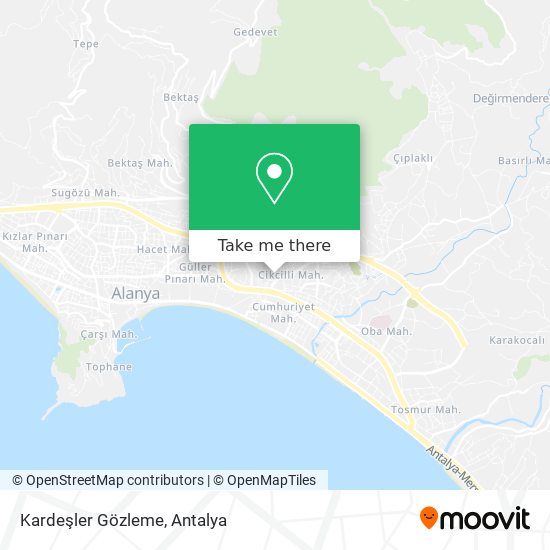 Kardeşler Gözleme map