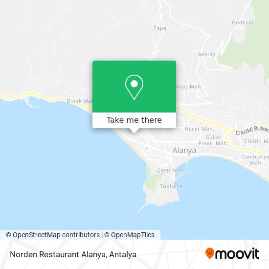 Norden Restaurant Alanya map