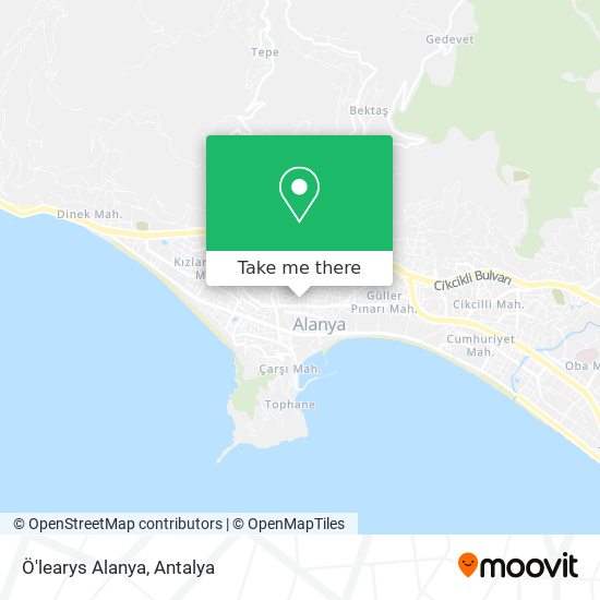 Ö'learys Alanya map