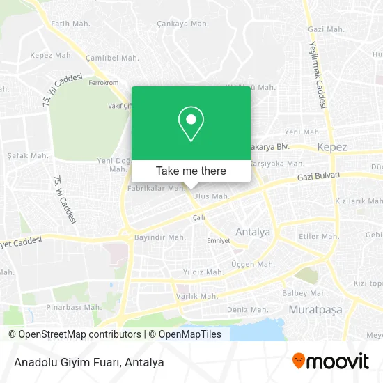 Anadolu Giyim Fuarı map