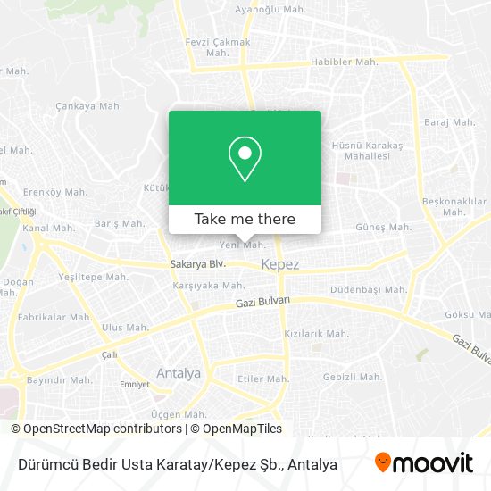 Dürümcü Bedir Usta Karatay / Kepez Şb. map