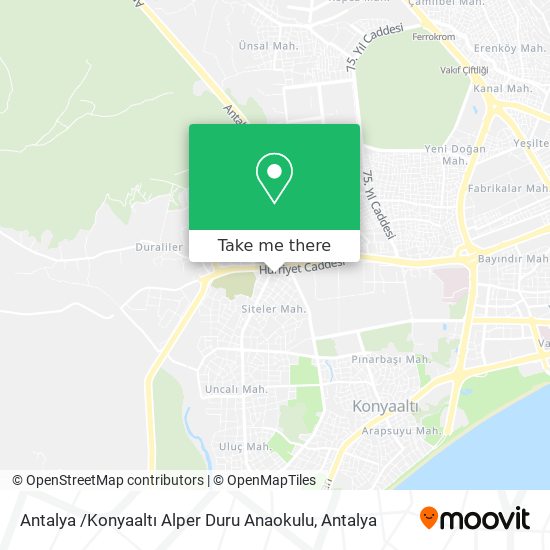 Antalya /Konyaaltı Alper Duru Anaokulu map