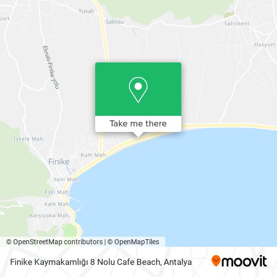 Finike Kaymakamlığı 8 Nolu Cafe Beach map