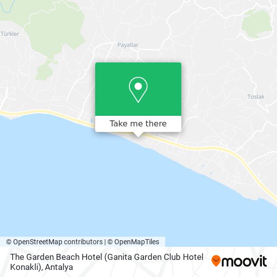 The Garden Beach Hotel (Ganita Garden Club Hotel Konakli) map