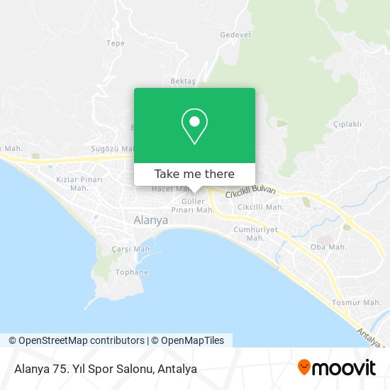 Alanya 75. Yıl Spor Salonu map