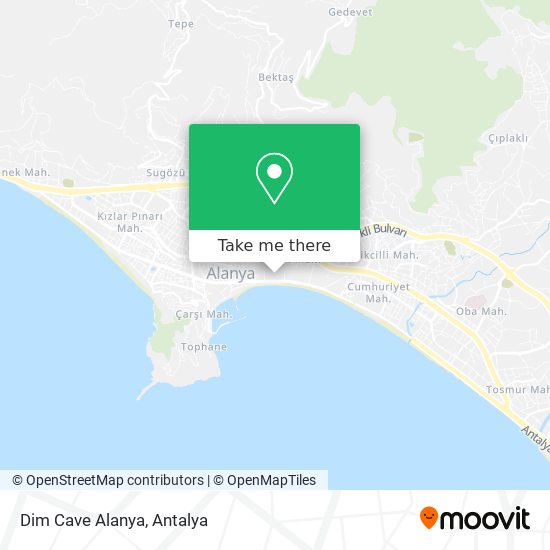 Dim Cave Alanya map