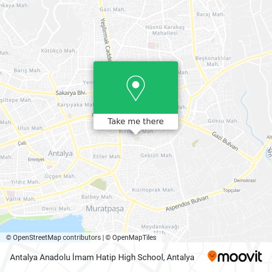 Antalya Anadolu İmam Hatip High School map