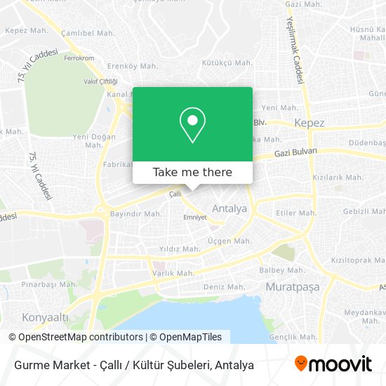 Gurme Market - Çallı / Kültür Şubeleri map