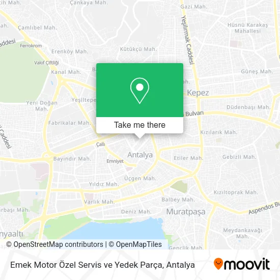 Emek Motor Özel Servis ve Yedek Parça map