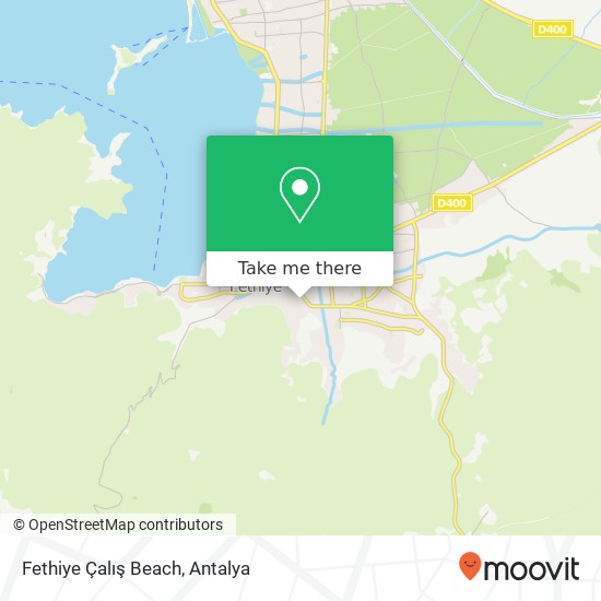 Fethiye Çalış Beach map