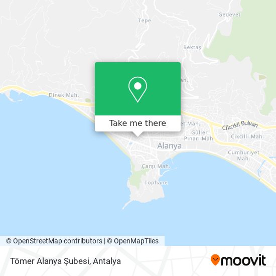 Tömer Alanya Şubesi map